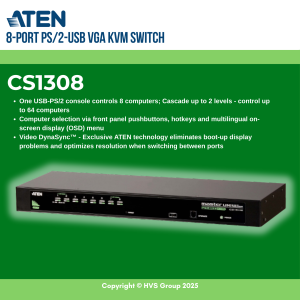 8-Port PS/2-USB VGA KVM Switch